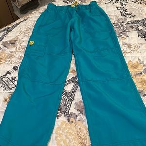 Wonderwink teal blue scrub pants